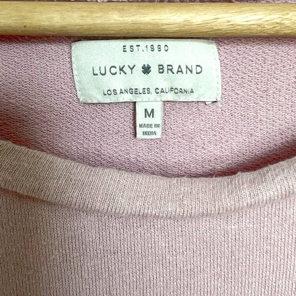 Lucky Brand Pink Tied Lightweight Sweatshirt - Picture 3 of 7